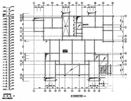 26层塔楼桩基础剪力墙结构住宅楼结构CAD施工图纸 - 1