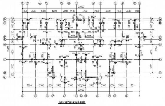18层桩基础剪力墙结构住宅楼结构CAD施工图纸(平面布置图) - 2