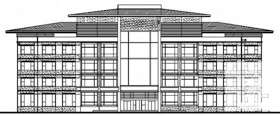 花园式5层酒店建筑施工CAD图纸(钢筋混凝土结构) - 1