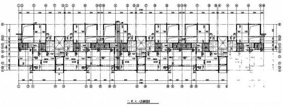 10层桩基础框架剪力墙结构住宅楼结构CAD施工图纸(平面布置图) - 1