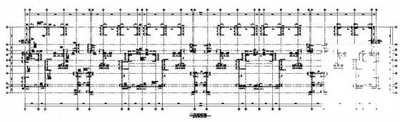 10层桩基础框架剪力墙结构住宅楼结构CAD施工图纸(平面布置图) - 2