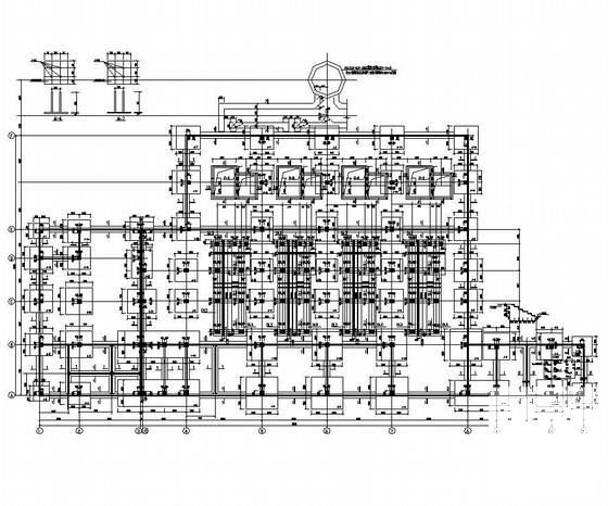 独立基础框架结构大型锅炉房结构CAD施工图纸 - 1