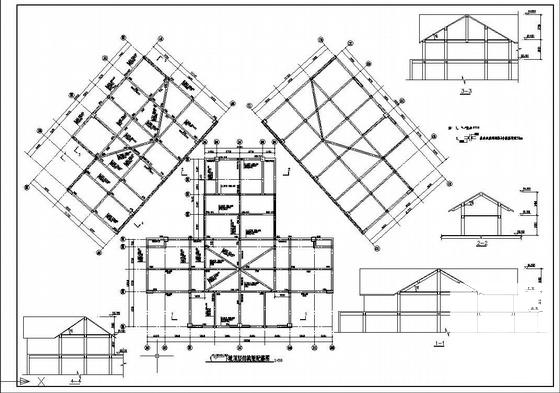 19层框架剪力墙住宅楼上部结构CAD施工图纸 - 1