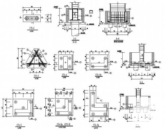 框架剪力墙结构住宅楼结构CAD施工图纸（11层桩基础） - 4