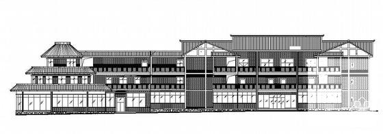 3层民居式度假村招待所CAD施工图纸(钢筋混凝土) - 1