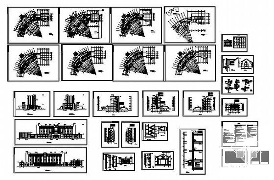 现代风格框架结构7层宾馆建筑施工CAD图纸(卫生间详图) - 4