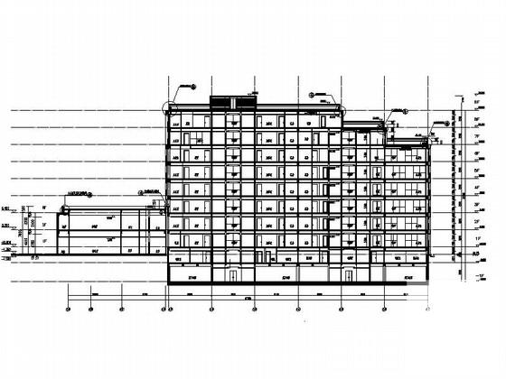 8层酒店式公寓建筑施工CAD图纸（知名设计院） - 2