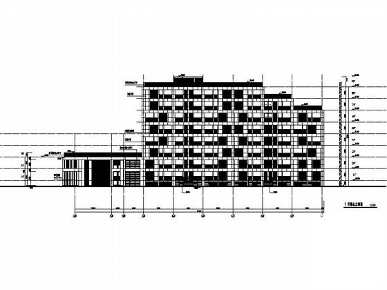 8层酒店式公寓建筑施工CAD图纸（知名设计院） - 4