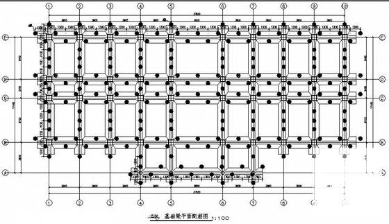 八度区6层框架结构综合办公楼结构CAD施工图纸(梁板配筋图) - 2