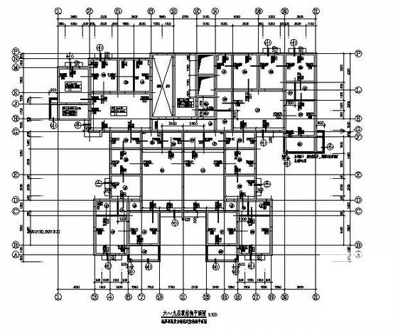 26层剪力墙住宅楼结构CAD施工图纸（电梯机房含塔楼） - 1