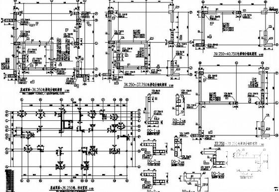 12层异形柱框架剪力墙住宅楼结构CAD施工图纸（独立基础） - 1