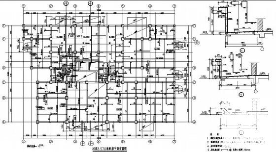 19层框架住宅楼结构CAD施工图纸(建筑、屋顶坡屋面) - 1