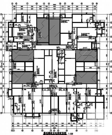 剪力墙结构住宅楼结构CAD施工图纸（33层筏板基础） - 3