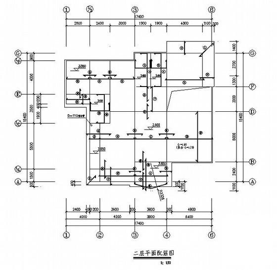 3层框架结构别墅结构CAD施工图纸 - 1