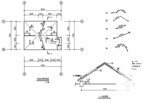 3层框架结构别墅结构CAD施工图纸 - 2