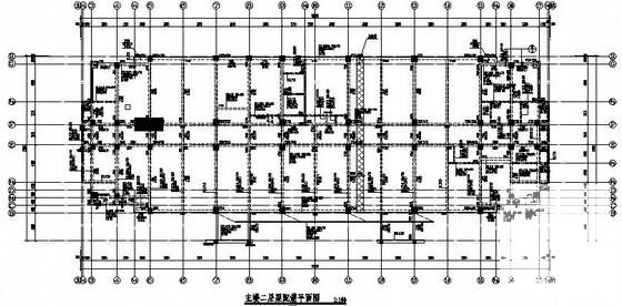 12层框架结构公共服务用房整套结构CAD施工图纸(地下室顶板) - 1