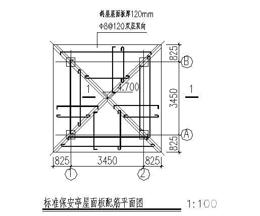 大酒店景观工程结构CAD施工图纸（水景、花架、保安亭） - 3