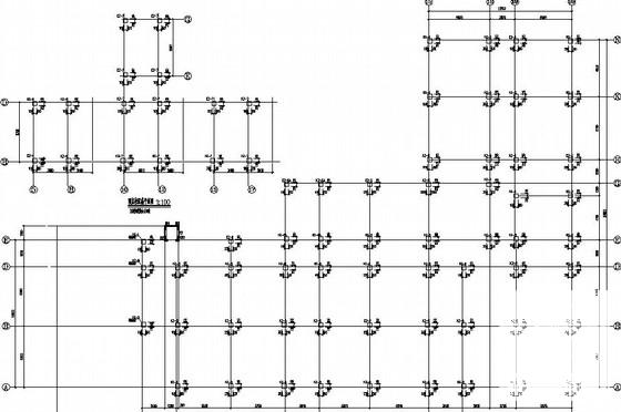 7度区3层框架(局部2层)幼儿园结构CAD施工图纸(平面布置图) - 3