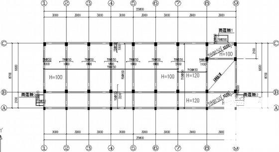 7度区框架教学楼结构CAD施工图纸（独立基础） - 3
