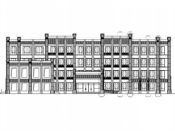 4层小型市级框架结构小学建筑施工CAD图纸 - 1