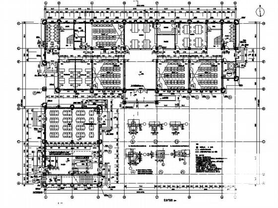 4层小型市级框架结构小学建筑施工CAD图纸 - 3