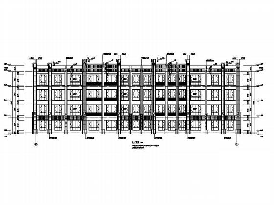 4层小型市级框架结构小学建筑施工CAD图纸 - 4