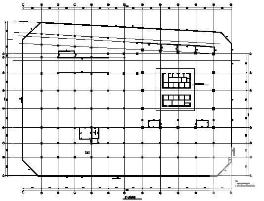 26层框架核心筒大厦结构CAD施工图纸（裙楼、架空层）(地下室墙体) - 2
