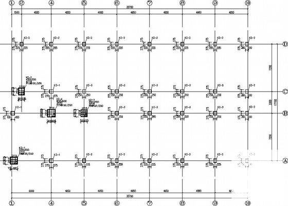 民族中学6层框架普通教室结构CAD施工图纸 - 1