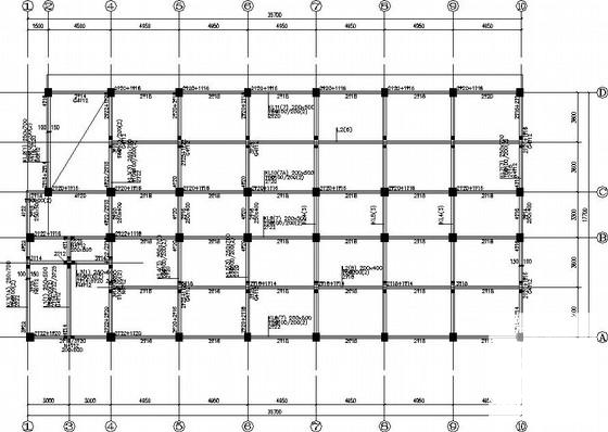 民族中学6层框架普通教室结构CAD施工图纸 - 2