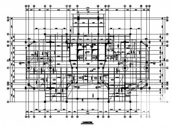 20层框剪办公楼部分框架裙房结构CAD施工图纸（桩基础） - 1
