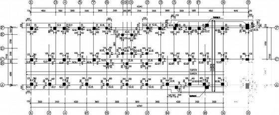 地上7层局部3层框架住宅楼结构CAD施工图纸(平面布置图) - 2