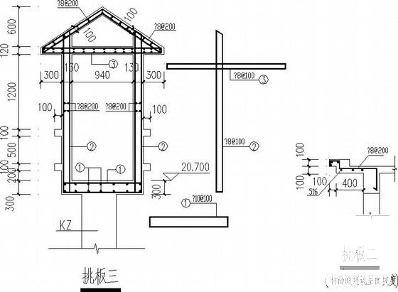 地上7层局部3层框架住宅楼结构CAD施工图纸(平面布置图) - 4