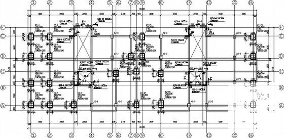 15层带阁楼框架住宅结构CAD施工图纸（桩基础）(平面布置图) - 2