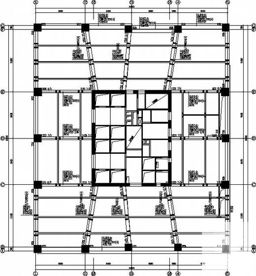 39层框架核心筒住宅楼结构CAD施工图纸 - 1