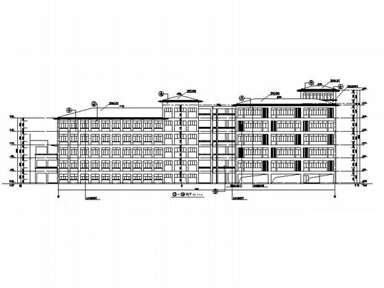 6层框架结构瓦屋面县级中学教学综合楼建筑施工CAD图纸 - 4