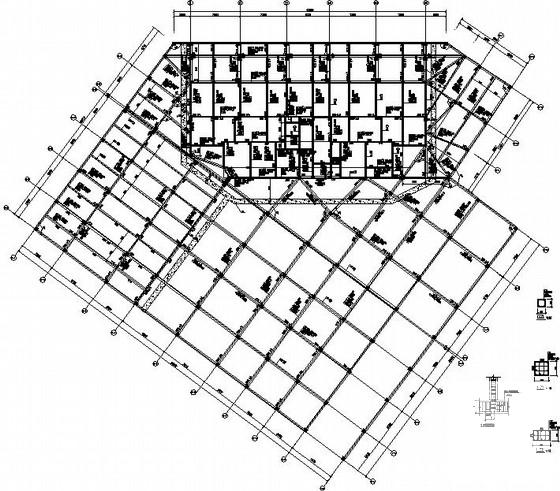 23层现浇框架剪力墙住宅楼结构CAD施工图纸 - 2