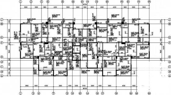 23层现浇框架剪力墙住宅楼结构CAD施工图纸 - 3