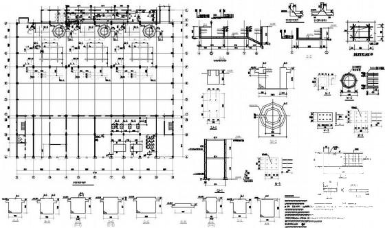 2层框架结构大型集中供暖锅炉房结构CAD施工图纸 - 2