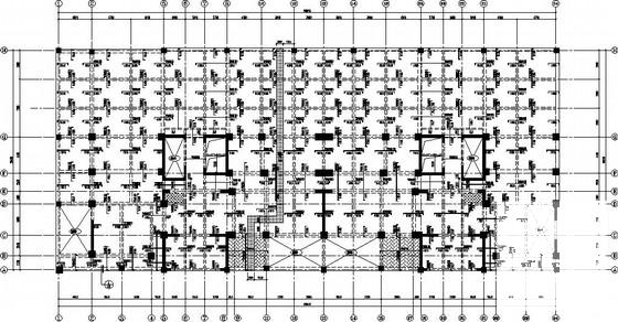 15层框剪商务楼带地下车库结构CAD施工图纸(平面布置图) - 3