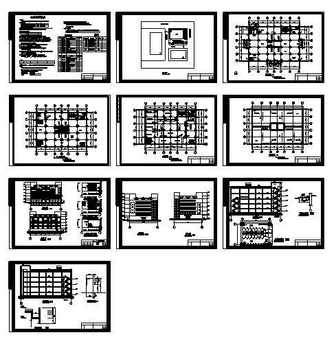 5层钢结构商场建筑施工CAD图纸（学生作业） - 4