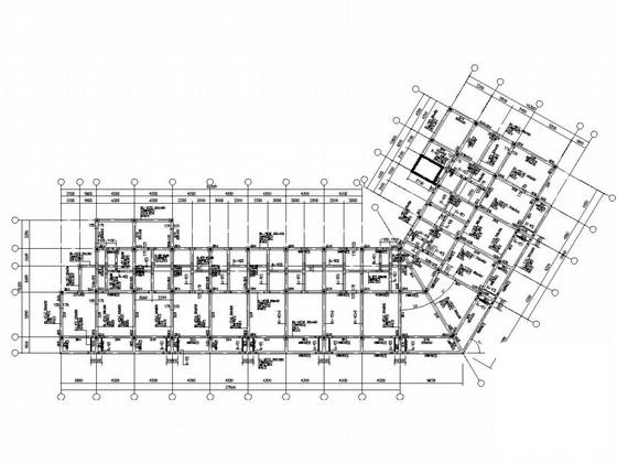 造船厂4层框架结构宿舍楼结构CAD施工图纸(基础平面布置) - 2