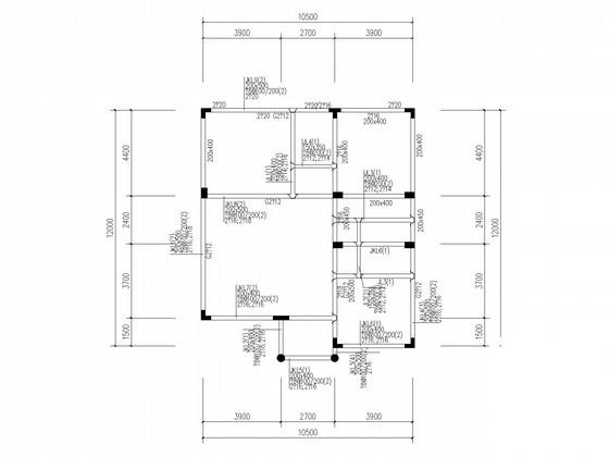 3层框架坡屋顶别墅结构CAD施工图纸(建施) - 2