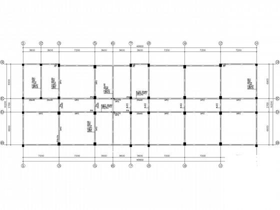 地下1层地上6层框架宿舍楼结构CAD施工图纸(柱下独立基础) - 2