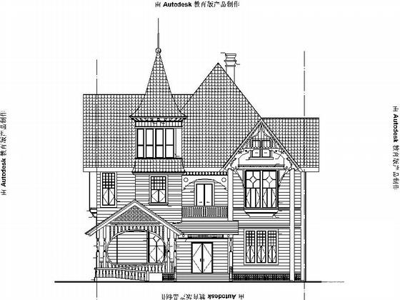 3层北美风情星级酒店设计CAD施工图纸（知名建筑设计院）(钢筋混凝土结构) - 4