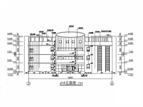 3层现代风格大型幼儿园设计CAD施工图纸（效果图纸）(钢筋混凝土结构) - 5