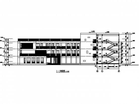 4层十二班幼儿园建筑施工CAD图纸 - 2