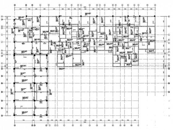 18层住宅楼底部3层商业加错层结构CAD施工图纸(CFG桩基)(平面布置图) - 1