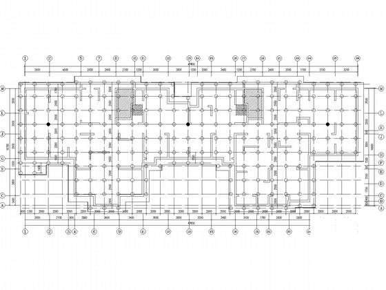 18层住宅楼底部3层商业加错层结构CAD施工图纸(CFG桩基)(平面布置图) - 3