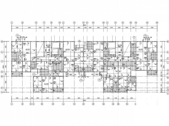 18层住宅楼底部3层商业加错层结构CAD施工图纸(CFG桩基)(平面布置图) - 4