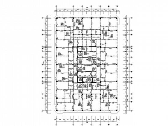 86米高24层框架核心筒商务楼结构CAD施工图纸 - 1